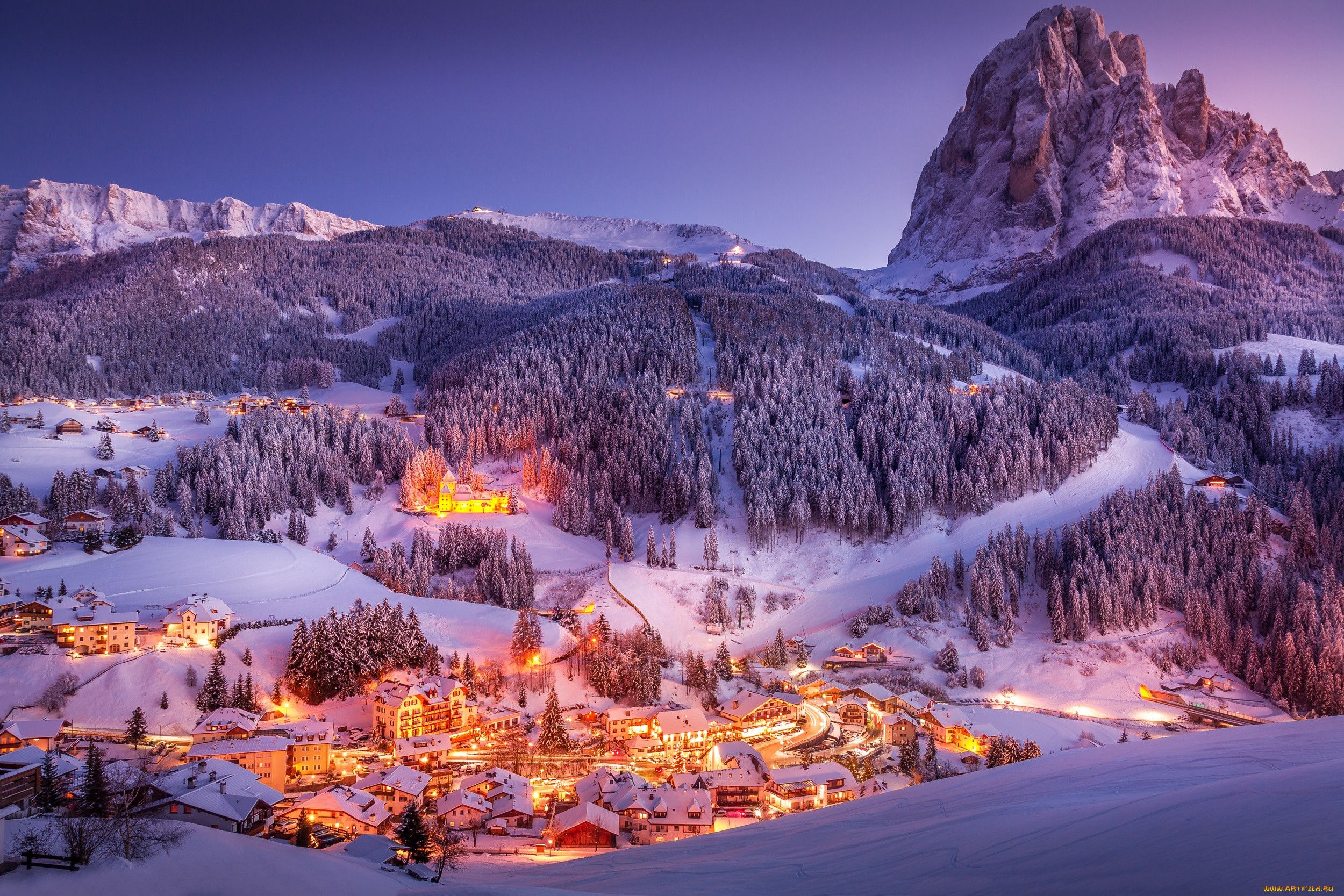 Итальянские альпы зимой купить огромную виллу